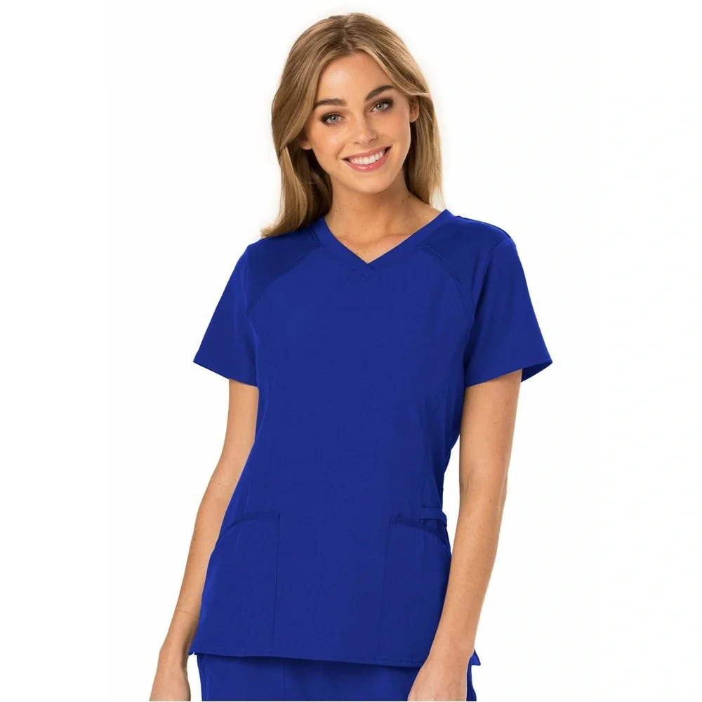 NWT XL Royal HeartSoul Break on Through V-Neck Scrub Top - Picture 1 of 2